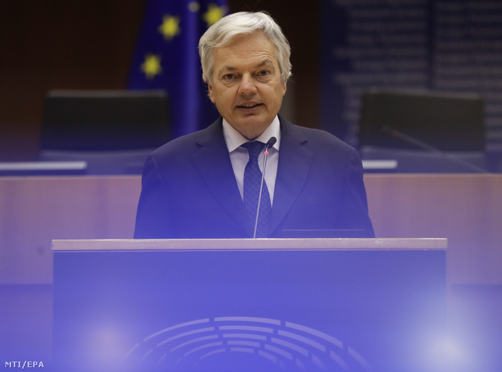 Didier Reynders, az Európai Parlament plenáris ülésén Brüsszelben 2021. január 18-án