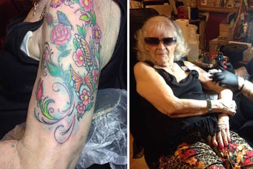 Ez a 92 éves nő túlélte a koncentrációs tábort és a rákot is, életét pedig egy tetoválással szerette volna teljessé tenni.