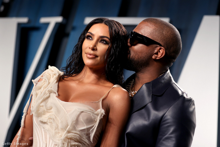 Kim Kardashian West és Kanye West 2020. február 9-én.
