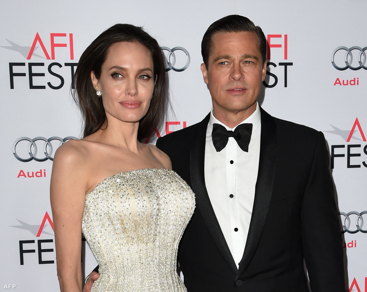 Angelina Jolie és Brad Pitt 2015. november 5-én