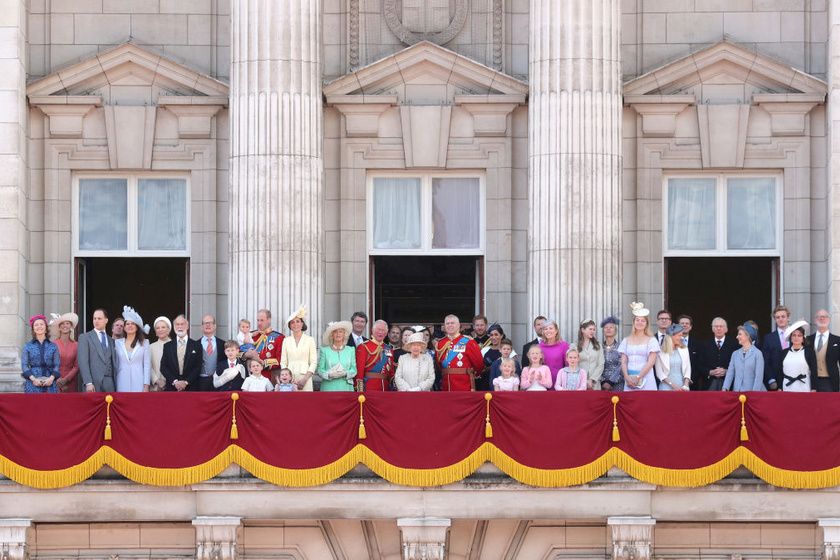 A királyi család az erkélyen, 2019-ben.