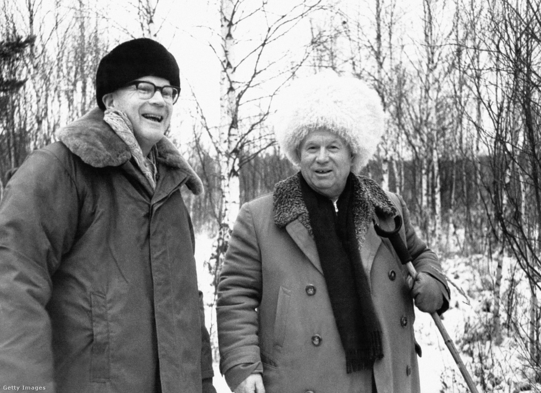 Urho Kekkonen finn elnököt Nyikita Hruscsov szovjet államfő fogadta 1963 decemberében Moszkvában
