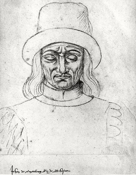 Vak János király (1296–1346) portréja egy 16. századi francia krónikából