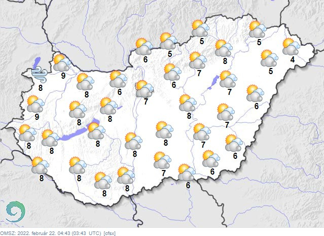 Kedd délelőtti időjárás-előrejelzés