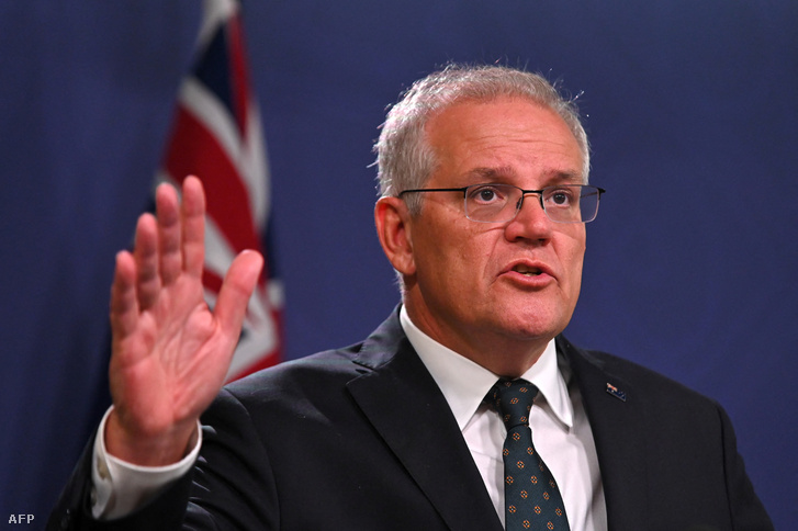 Scott Morrison ausztrál miniszterelnök 2022. február 23-án