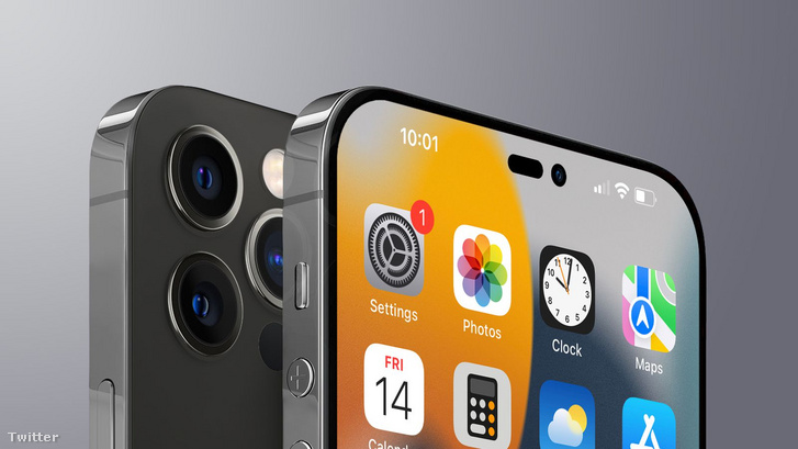 Az androidos telefonokból már jól ismert kamerakivágással, a kör alakú hangerő-szabályozó gombokkal és az újratervezett hátlapi kamerarendszerrel valahogy így nézhet ki az iPhone 14 Pro a MacRumors szerkesztősége szerint