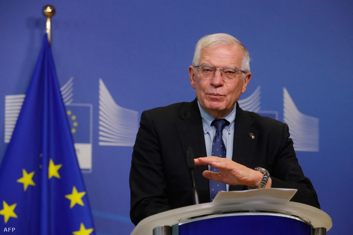 Josep Borrell 2022. február 27-én Brüsszelben