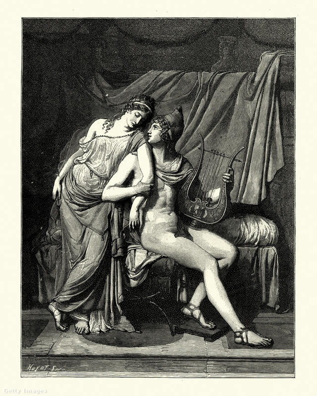 Páris és Heléna (Jean Duplessis-Bertaux 18. századi francia festő munkája nyomán)