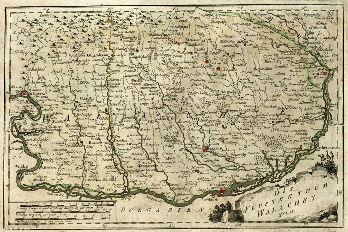 Havasalföld térképe 1799-ből