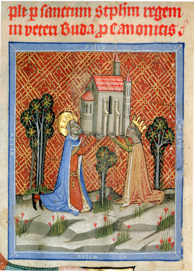 Szent István és Gizella ábrázolása a Képes Krónikában