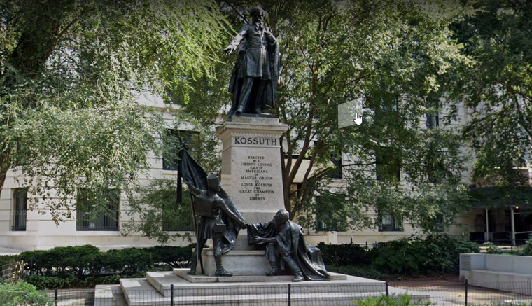 Kossuth Lajos szobra a New York-i Riverside-on.