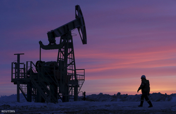Egy olajmező Oroszországban 2015. január 28-án