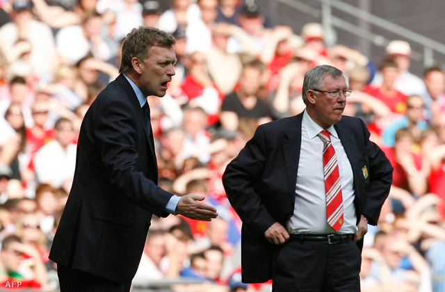 David Moyes és Sir Alex Ferguson