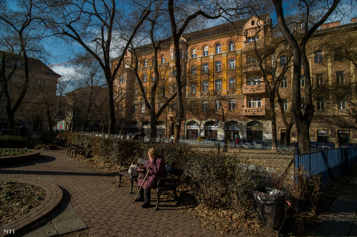 A Klauzál tér az egykori budapesti gettó területén 2019. január 17-én