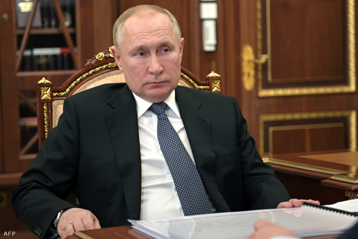 Vlagyimir Putyin orosz elnök 2022. március 22-én Moszkvában