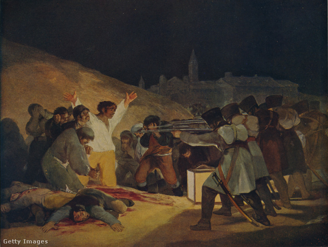 Francisco Goya: 1808. május 3-a: Madrid védőinek kivégzése (1814)