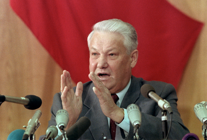 Boris Jelcin Moszkvában 1990. szeptember 1-jén
