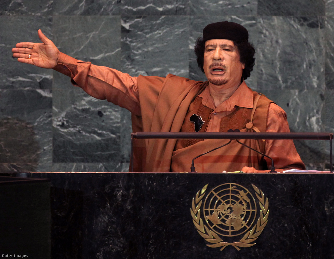 Moammer Kadhafi 2009. szeptember 23-án