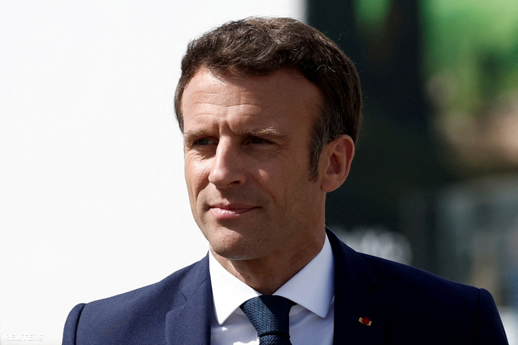 Emmanuel Macron 2022. április 14-én