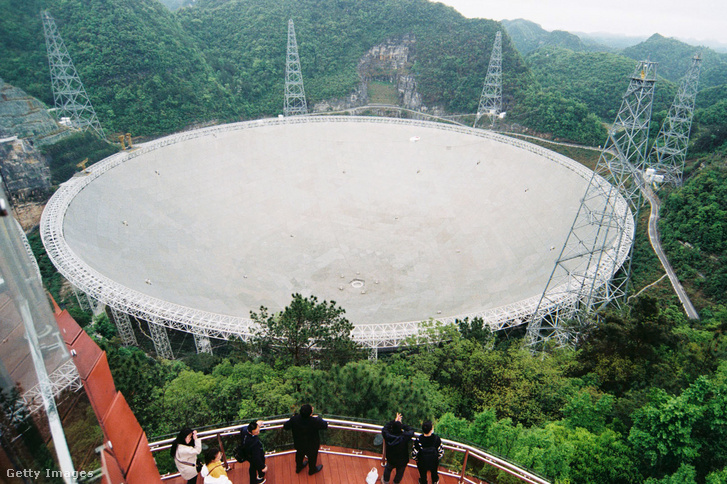 A kínai FAST-rádióteleszkóp 2021. április 4-én