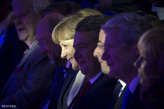 Angela Merkel Lipcsében, az SPD megalakulásának 150. évfordulójára rendezett ünnepségen
