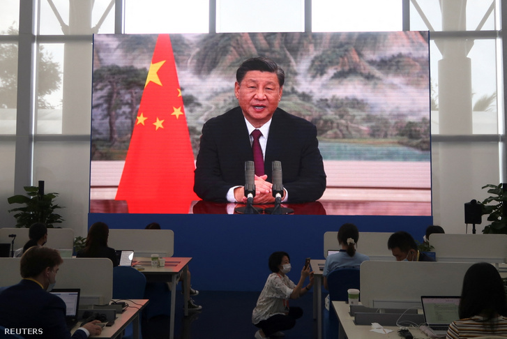 Hszi Csin-ping a Boao Fórum Ázsiáért elnevezésű találkozón tartott videóbeszédén 2022. április 21-én