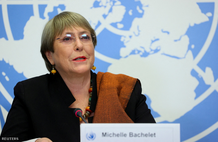Michelle Bachelet, az ENSZ emberi jogi főbiztosa 2021. november 3-án Genfben