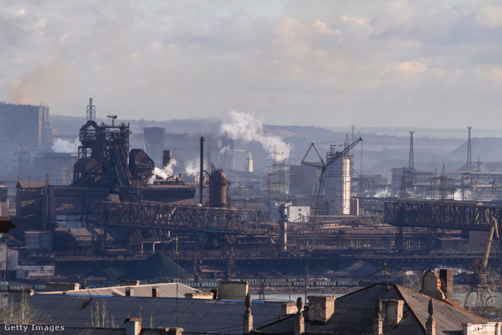 Az Azovsztal acélgyár 2022. január 15-én