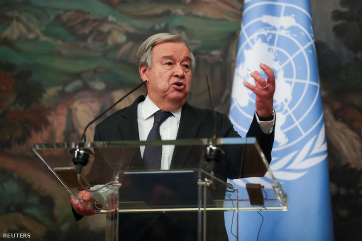 António Guterres ENSZ-főtitkár 2022. április 26-án Moszkvában