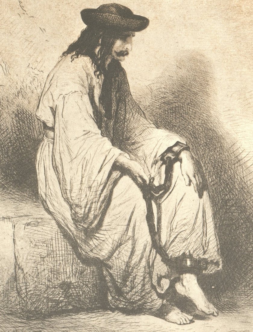 Théodore Valério rajza egy betyárról.