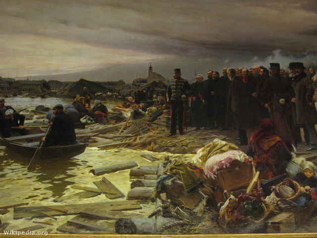 Vágó Pál festménye a szegedi nagy árvízről (1879)
