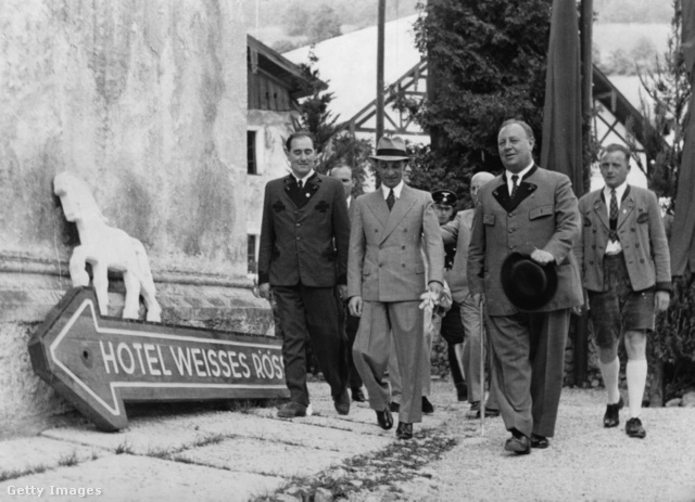 Emil Jannings a náci propagandaminiszter Joseph Goebbels társaságában