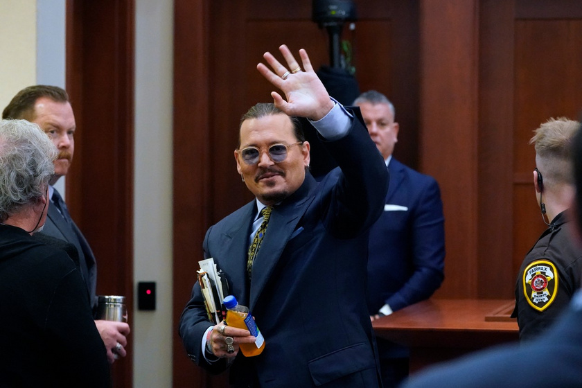 Johnny Depp a tegnapi tárgyaláson.