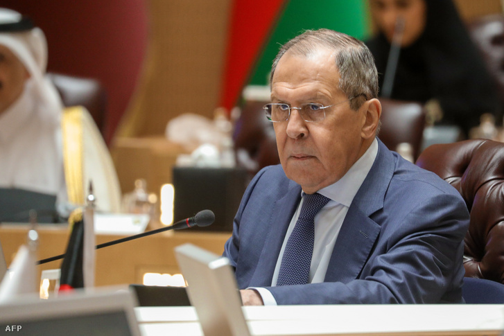 Szergej Lavrov orosz külügyminiszter Rijádban 2022. június 1-én