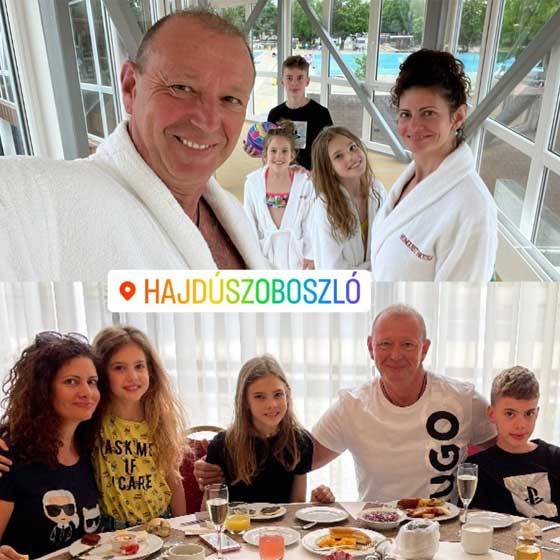 2022 májusában Hajdúszoboszlón pihent a család. Az itt megörökített képeken jól látszik, milyen szép kiskamaszok lettek Győrfi Pál lányai.