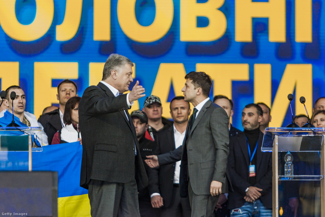 Petro Porosenko és Volodimir Zelenszkij elnöki vitája 2019. április 19-én