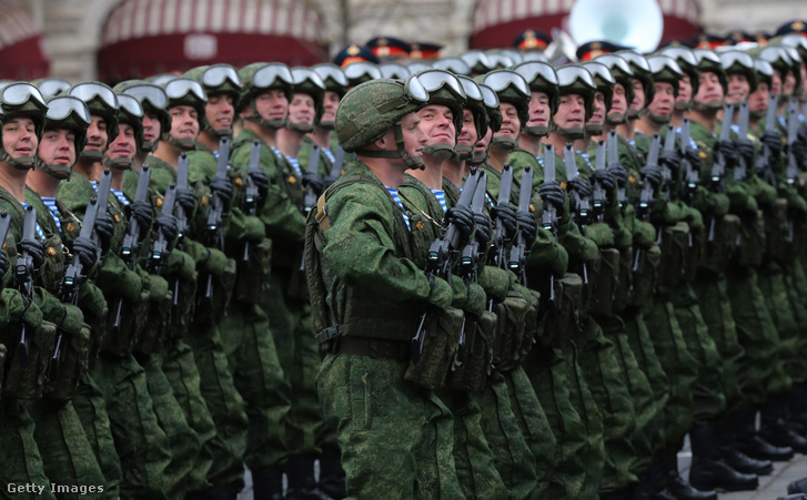 Az orosz különleges alakulatok katonái 2021. május 9-én