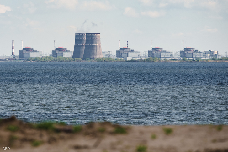 A Zaporizzzsja atomerőmű Ukrajnában 2022. április 27-én