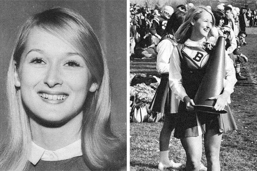 Középiskolai fotók Meryl Streepről.