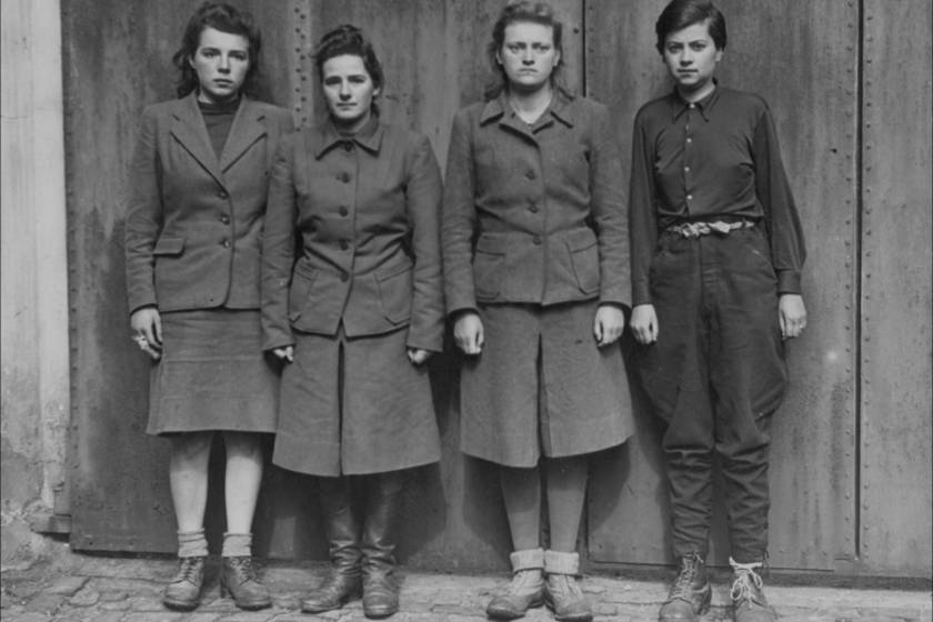Marta Löbelt, Gertrud Rheinhold, Irene Haschke és Anneliese Kohlmann 1945 májusában.