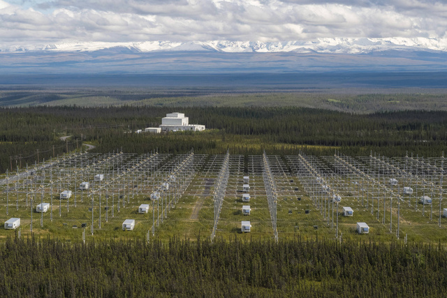 Az alaszkai HAARP-telep a magasból szemlélve