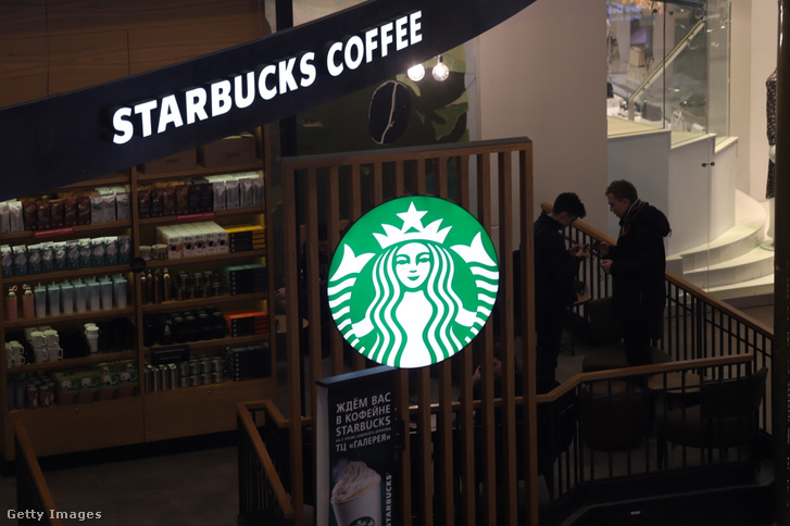 Starbucks kávézó Oroszországban 2020. március 18-án