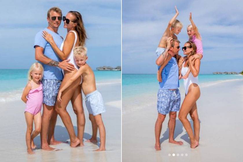 Kimi Räikkönen és családja a Maldív-szigeteken nyaraltak idén nyáron.