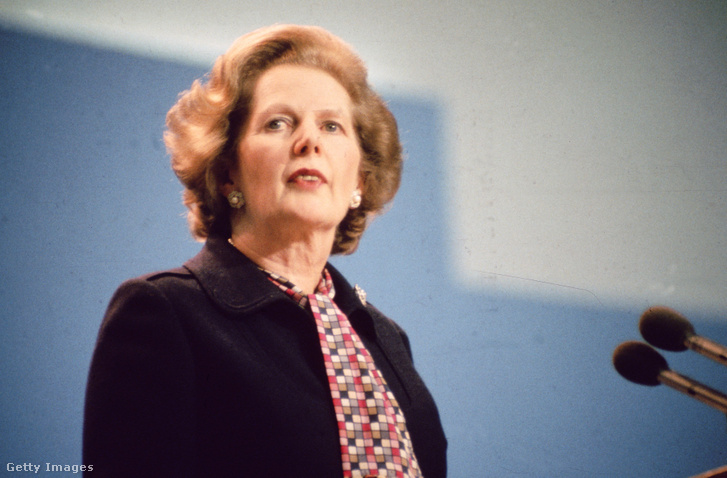 Margaret Thatcher beszédet mond 1984. október 13-án