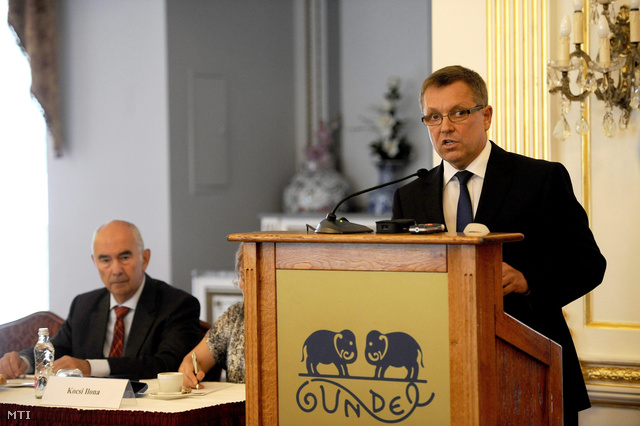 Matolcsy György, a Magyar Nemzeti Bank elnöke a Munkaadók és Gyáriparosok Országos Szövetségének (MGYOSZ) konferenciáján