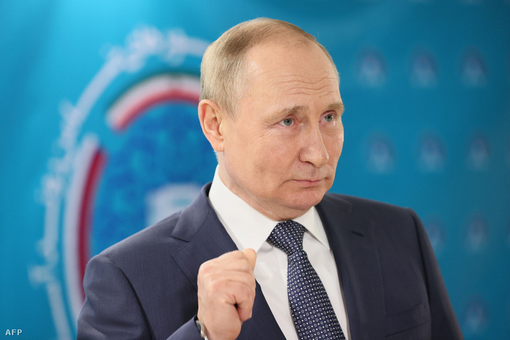 Vlagyimir Putyin orosz elnök Teheránban 2022. július 19-én