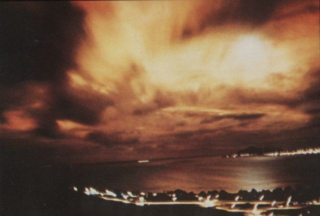A Starfish Prime atomkísérlet robbanása a csendes-óceáni Johnston-sziget felett 1962 júliusában.