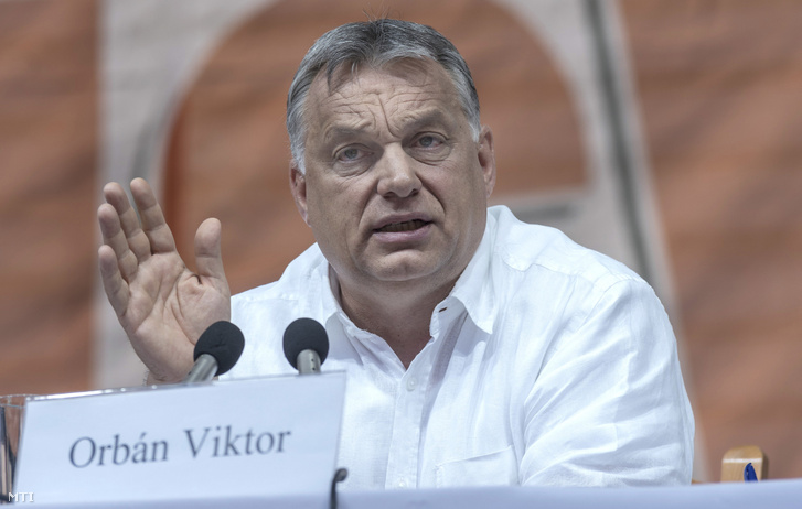 Orbán Viktor miniszterelnök Tusnádfürdőn 2018. július 28-án