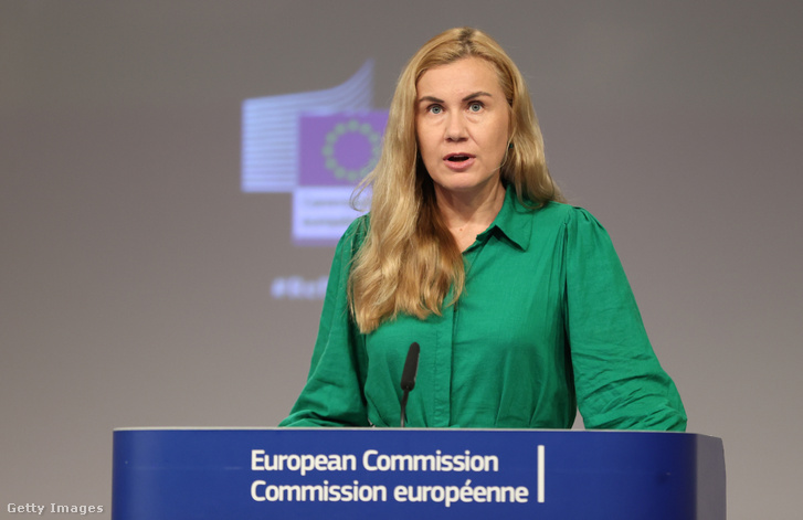 Kadri Simson energiaügyi biztos Brüsszelben 2022. július 20-án