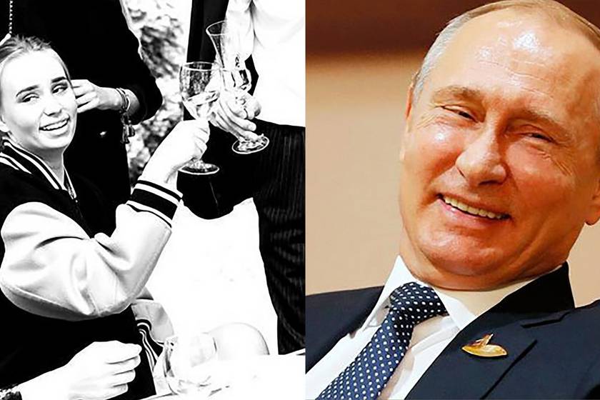 A bal oldalon Luiza Rozova, a jobb oldalon Putyin látható. A fiatal lány nagyon hasonlít az orosz vezetőre.